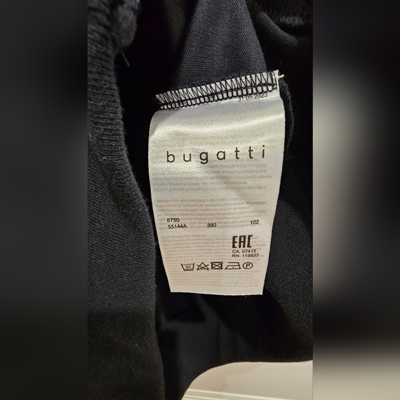 Bugatti Authentic Jacket Nylon/Knit Cotton Zipper Fitted Black size L - Picture 14 of 16